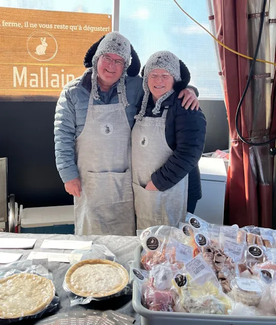 Manon and Alain, owners of the Mallain Lapin farm