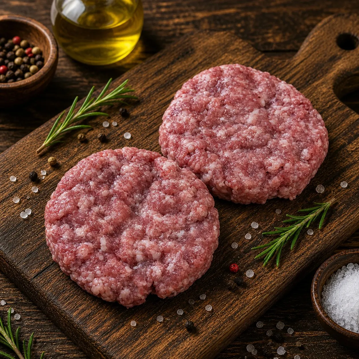 Galettes de viande de lapin hachée