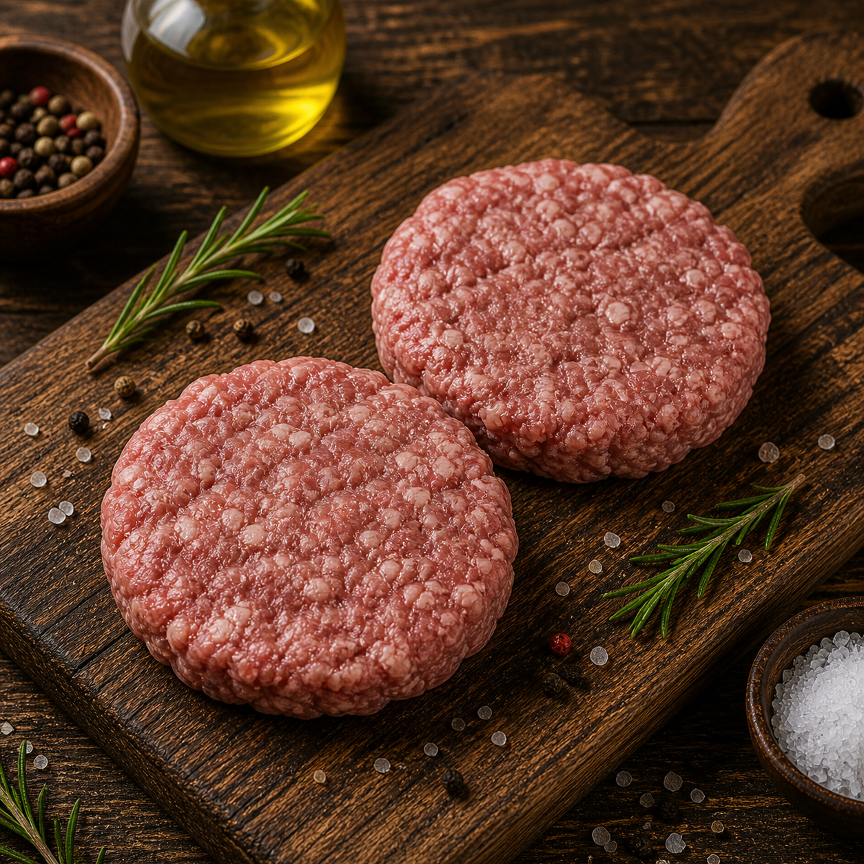 Galettes de viande de lapin hachée